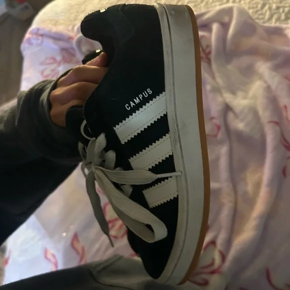 Adidas Campus Black with White Stripes - Picture 4 of 5